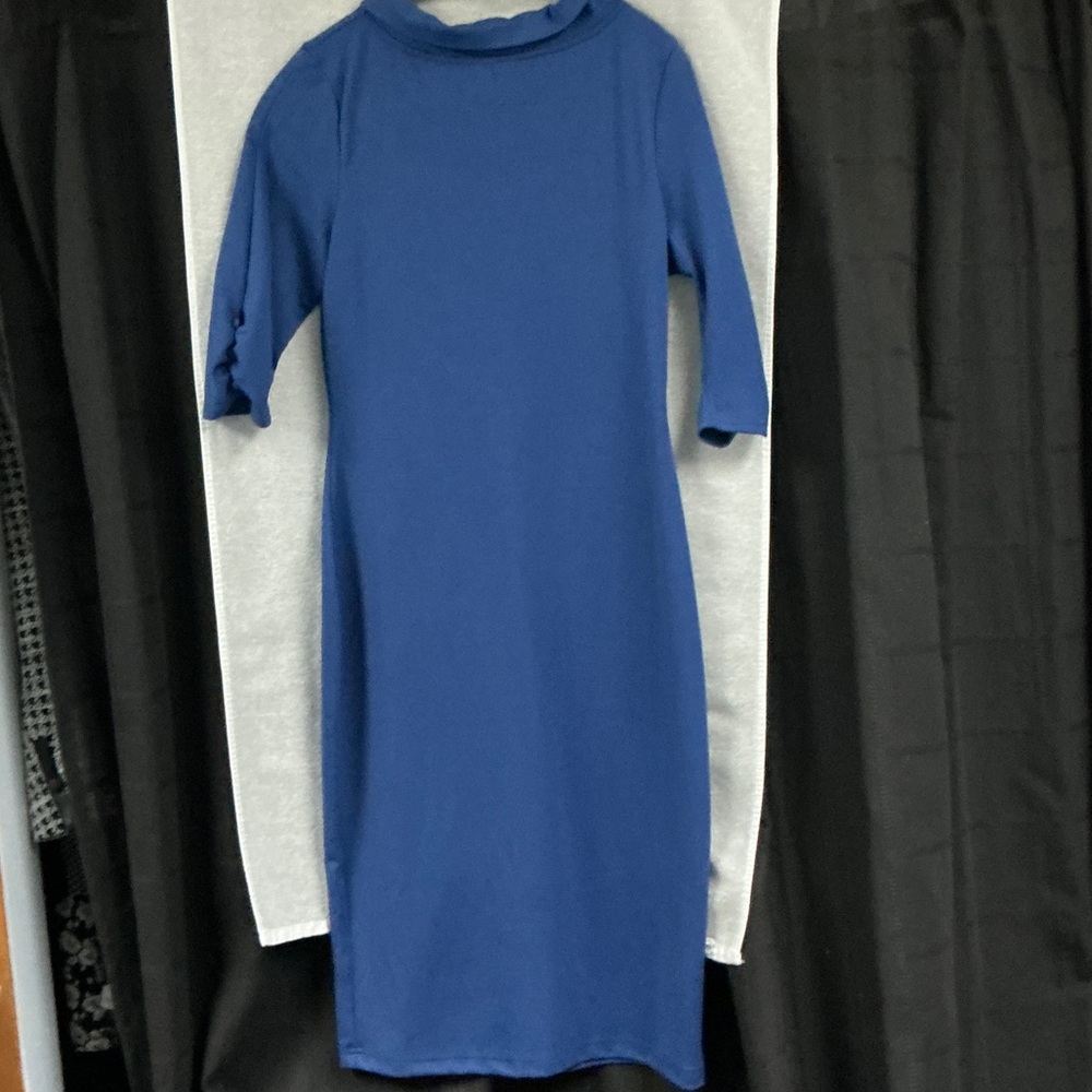 Unique Vintage Blue Midi Dress